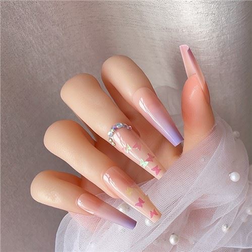 Butterfly Rhinestone garie viltotie nagi